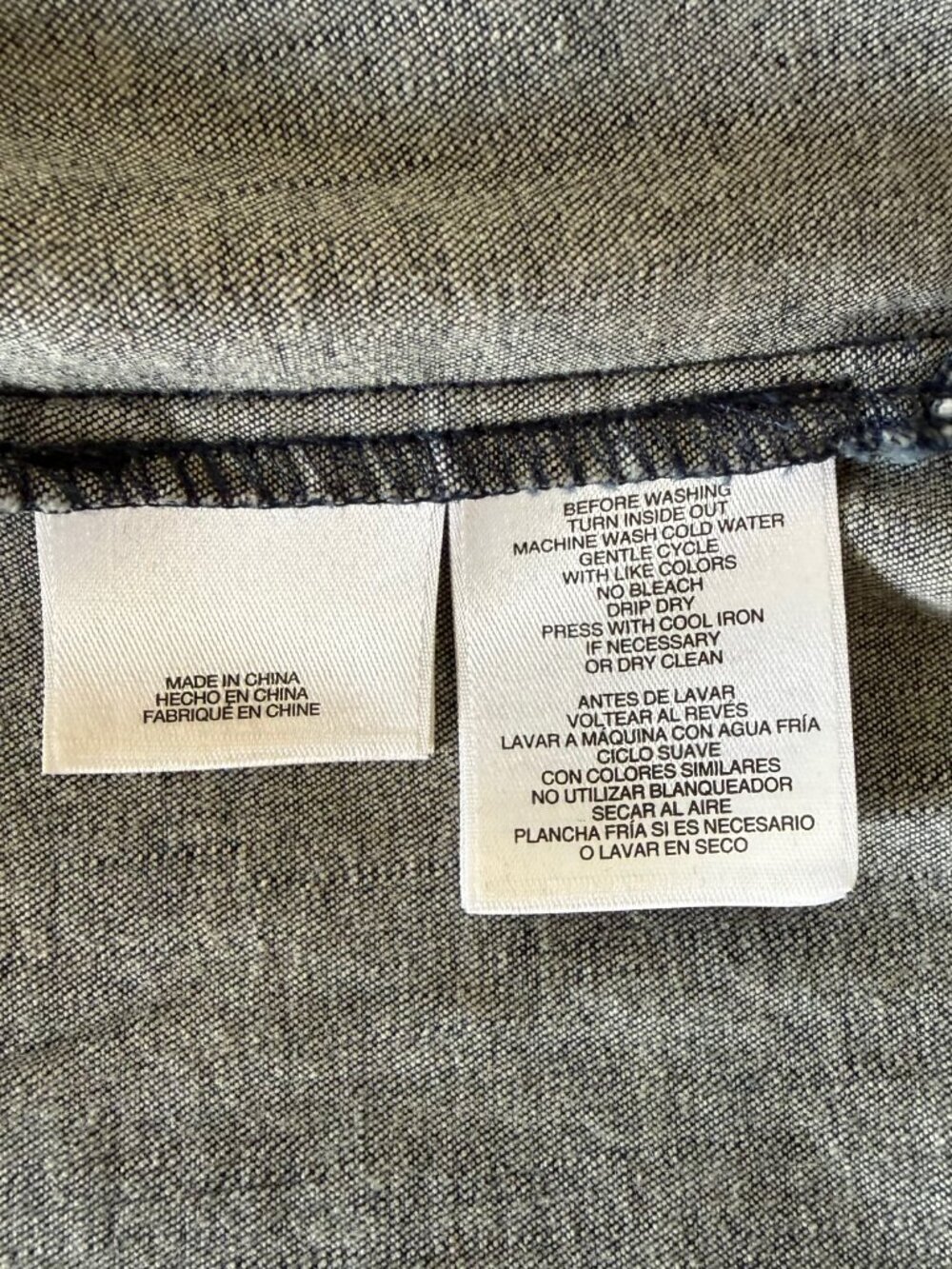 Anne Klein Lightweight Denim Gold Zipper  Shift Dress  Sz 6 - Picture 8 of 11